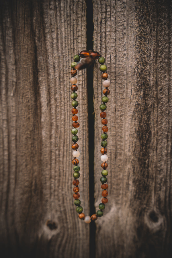 Pine Raw Cognac Amber Necklace