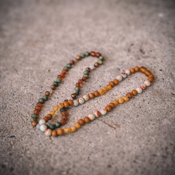 Salt Raw Honey Amber Necklace