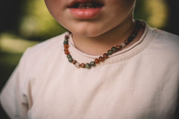 Pine Raw Cognac Amber Necklace