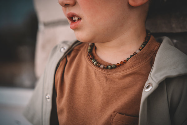 Pine Raw Cognac Amber Necklace